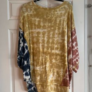 Free People tye dye color block tunic